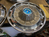 Set Hubcaps Chevy Impala Tri five corvair Blue Centers late 50's early 60's Car