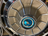 Set Hubcaps Chevy Impala Tri five corvair Blue Centers late 50's early 60's Car