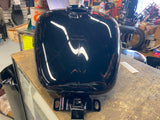 Vivid Black Emblems Harley Touring Gas TAnk T/O Ultra Classic Street Road Glide