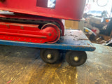 Vtg 1950's Tonka Truck Trailer Steam shovel Tin Toy Round Cab Fenders Low Boy!