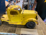 Vtg 30's Buddy L toy Truck Railway Express Agency Candy 23" Tin Tractory Trailer