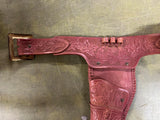 Vintage 1970s Dual Rubber Cap Shooting Toy Leather Holster Left And Right