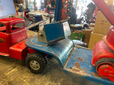 Vtg 1950's Tonka Truck Trailer Steam shovel Tin Toy Round Cab Fenders Low Boy!