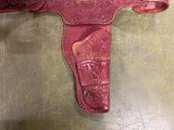 Vintage 1970s Dual Rubber Cap Shooting Toy Leather Holster Left And Right