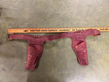 Vintage 1970s Dual Rubber Cap Shooting Toy Leather Holster Left And Right