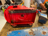 Vtg 1950's Tonka Truck Trailer Steam shovel Tin Toy Round Cab Fenders Low Boy!
