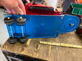 Vtg 1950's Tonka Truck Trailer Steam shovel Tin Toy Round Cab Fenders Low Boy!