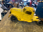 Vtg 30's Buddy L toy Truck Railway Express Agency Candy 23" Tin Tractory Trailer