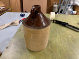 VTG Antique Primitive Stoneware Crock Jug Handled Pottery Unmarked