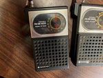 Vtg Lot of 2 Sanyo Model RP 5050 AM FM Transistor Portable Radio Handheld Works