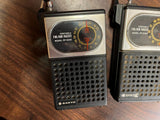 Vtg Lot of 2 Sanyo Model RP 5050 AM FM Transistor Portable Radio Handheld Works