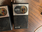 Vtg Lot of 2 Sanyo Model RP 5050 AM FM Transistor Portable Radio Handheld Works