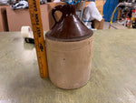 VTG Antique Primitive Stoneware Crock Jug Handled Pottery Unmarked