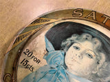 Satin beer tray Serving Satin Turkish Blend cigarette tray 20 for 15 cents 13.5"