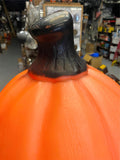 19" Blow Mold Pumpkin Jack o lantern Halloween Decor Vtg Empre Lighted Orange