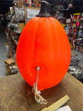 19" Blow Mold Pumpkin Jack o lantern Halloween Decor Vtg Empre Lighted Orange