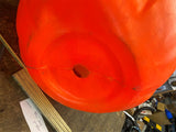 19" Blow Mold Pumpkin Jack o lantern Halloween Decor Vtg Empre Lighted Orange