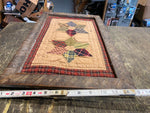 Antique Quilt Block 20's Art Framed Star Pattern Vtg Country House Decor Wall