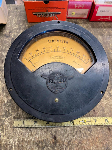 Vtg Electronics galvanometer Ammeter Meter Jewell Acremeter Euipment Lab Telecom