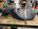 Diamond Stitch Solo Two Up Seat harley Touring Street Glide Road King FLH 2008^