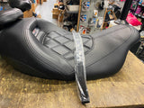 Diamond Stitch Solo Two Up Seat harley Touring Street Glide Road King FLH 2008^