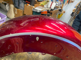 candy red Front Fender Harley Heritage softail FLST Straight custom paint oem