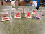 Vintage Lot Of 14 Small Plastic Cube Animals Puzzle Skill Game Toy