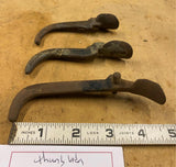 Antique Iron Thumb Door Latch 1800's Victorian Fancy Gate Lever Deco Hardware #2