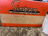 NOS Vtg Electronics Simpson Voltmeter Guage meter Analog Panel Meter Black Spade