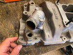 SBC CHEVY V-8 327 350 WEIAND 8004 ALUMINUM DUAL PLANE INTAKE MANIFOLD