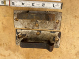 Antique Iron Door Latch Hinge? 1800's Victorian Hardware gate? Pair Left right