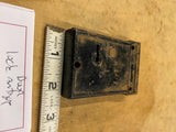 Antique Black Cast Iron Rim Box Door Lock Deadbolt Skeleton Key Mortise Design