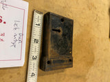 Antique Black Cast Iron Rim Box Door Lock Deadbolt Skeleton Key Mortise Design