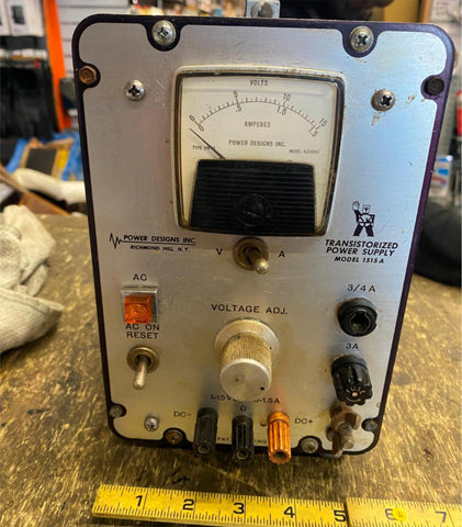 Vtg Electronics Power Designs Transistorized Power Supply Model 1515A