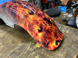 Custom Paint Wrap Flames $100 Bill Front Fender Harley Fatboy Softail FLSTF NEW!