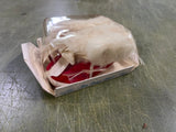 Mrs. Days Ideal Baby Shoe Crib Shoes Red Velvet White Rabbit Fur 1950-60s