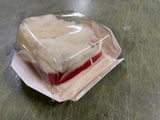 Mrs. Days Ideal Baby Shoe Crib Shoes Red Velvet White Rabbit Fur 1950-60s