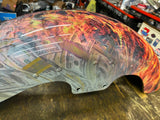 Custom Paint Wrap Flames $100 Bill Front Fender Harley Fatboy Softail FLSTF NEW!