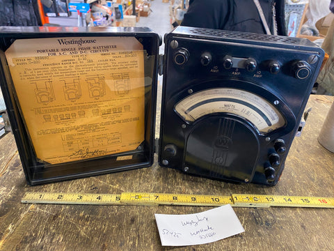 Vtg Electronics Westinghouse PY-5 Portable Single Phase 1000w AC DC Wattmeter