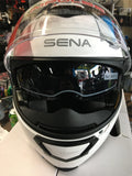 new Sena White Impulse Helmet w/Mesh Communicator small