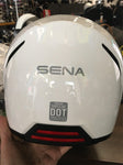 Sena White Impulse Helmet w/Mesh Communicator MEDIUM