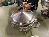 Lot Of 2 LEONARD SILVER MFG BRAND SILVER PLATED DUO SERVER