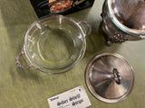 Lot Of 2 LEONARD SILVER MFG BRAND SILVER PLATED DUO SERVER
