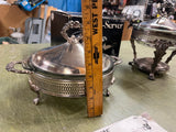 Lot Of 2 LEONARD SILVER MFG BRAND SILVER PLATED DUO SERVER