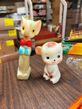 Vintage 1960s Made In Japan Lot Of 2 Rubber Squeaker Toys