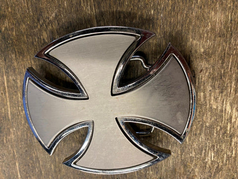 Vtg Harley Davidson Belt Buckle Maltese Cross Shovelhead Chopper!