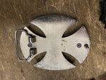 Vtg Harley Davidson Belt Buckle Maltese Cross Shovelhead Chopper!
