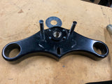 Black Triple Trees Billet Harley Softail Custom Chopper 41mm Blind Wide Glide