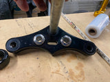 Black Triple Trees Billet Harley Softail Custom Chopper 41mm Blind Wide Glide