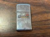 Vintage 1974 Polished Chrome Zippo Lighter Slim Dravo Shipbuilders Jack Embroide